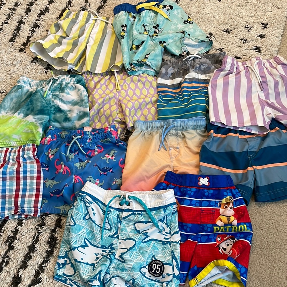 Lot of 12, 2t boys bathing suits
